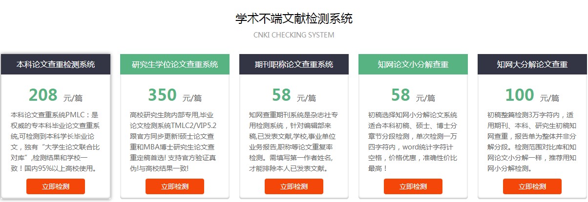 學術不端網的知網查重價格